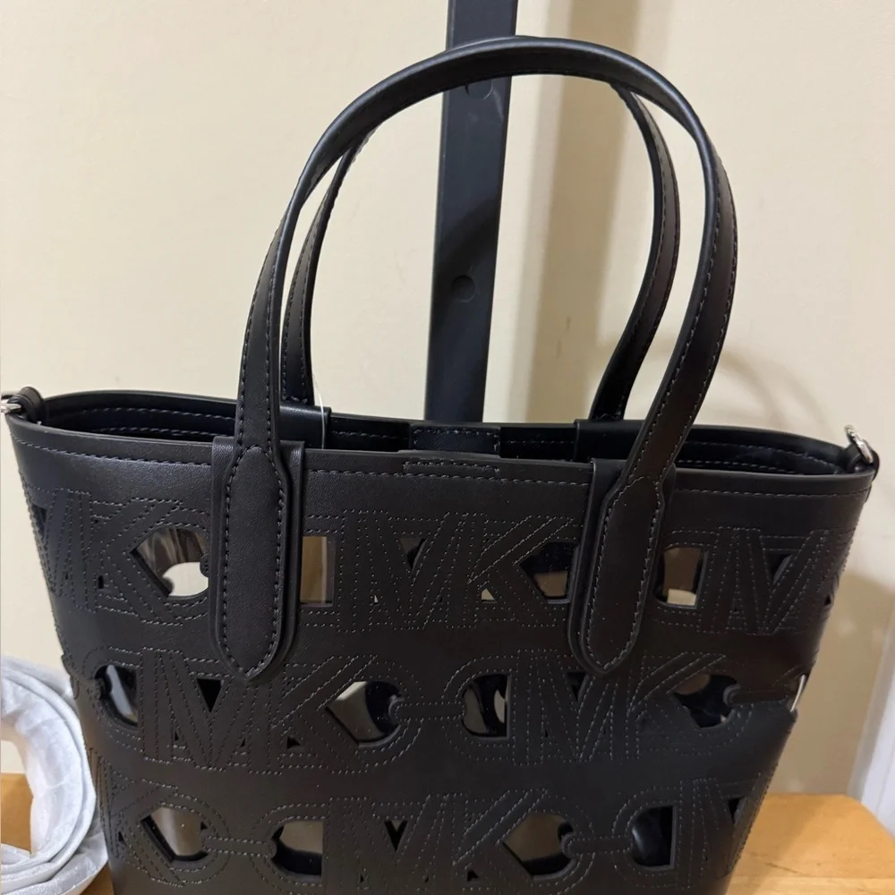 Michael Kors Black Cut Out Tote Bag